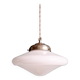 Art Deco pendant light in white opaline glass, conical, 1920s-30s