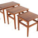 Set of 3 Danish Nesting Tables soldi teak - mid century modern design