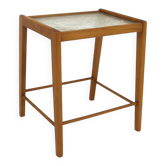 Side table in birch and glass, Swedish Modern, Sweden, 1940.