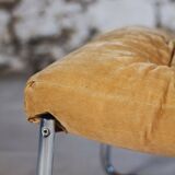 Vintage "Pixi" style armchair in velvet and chrome, 1970