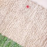 Moroccan Berber carpet beni ouarain ecru with colorful patterns 275x196cm
