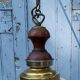 Blue globe hanging lamp