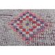 1970s Star Motif Vintage Turkish Oushak Wool Handmade Pink Runner 92x292