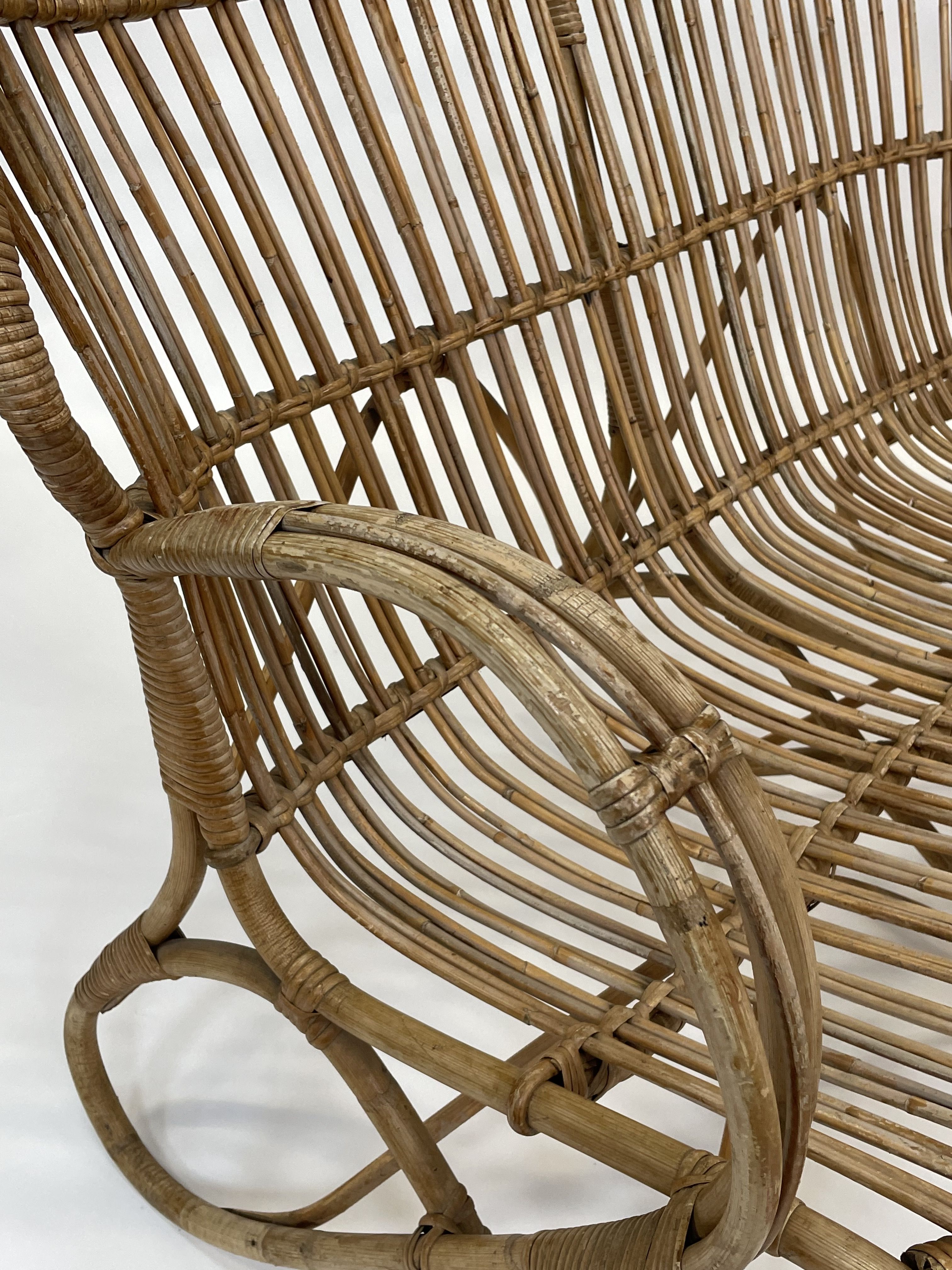 Vintage Rattan Sofa 1960s Belse 8 Design Rohe