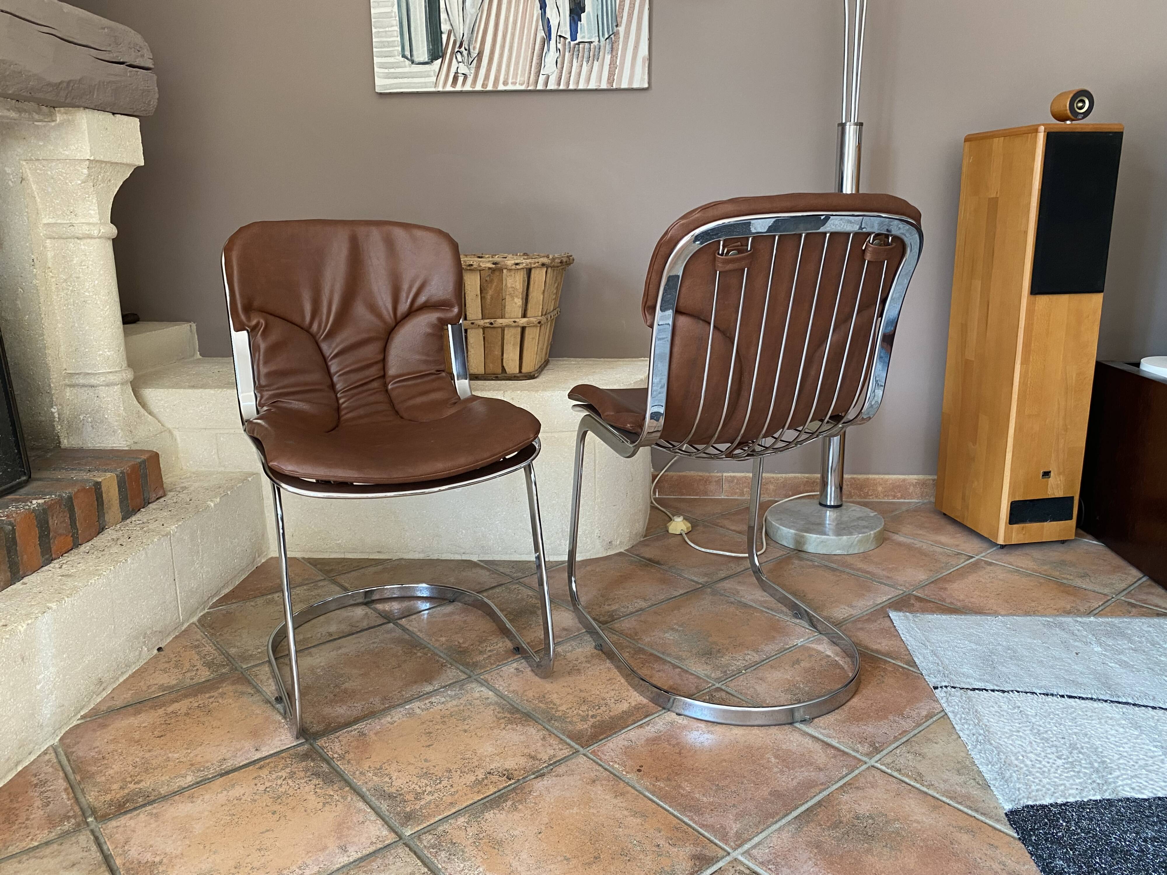 Set of 4 CIDUE chairs. Italy.1970.