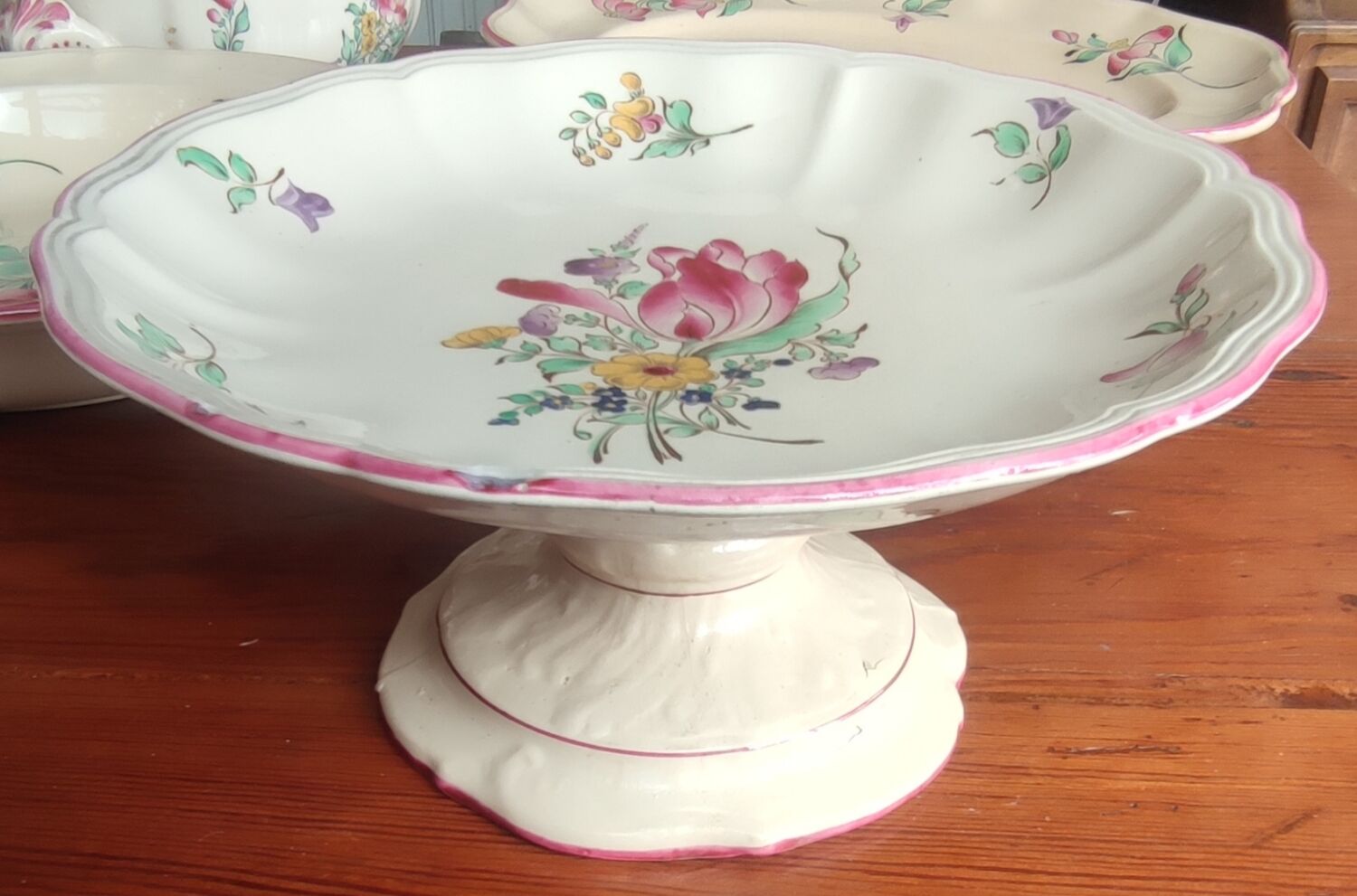 Old service dishes Lunéville floral decoration 29 pieces