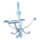 Chrome Metal Wall Coat Rack with Turnstile