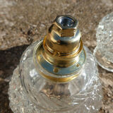 Duo of molded glass globe suspensions