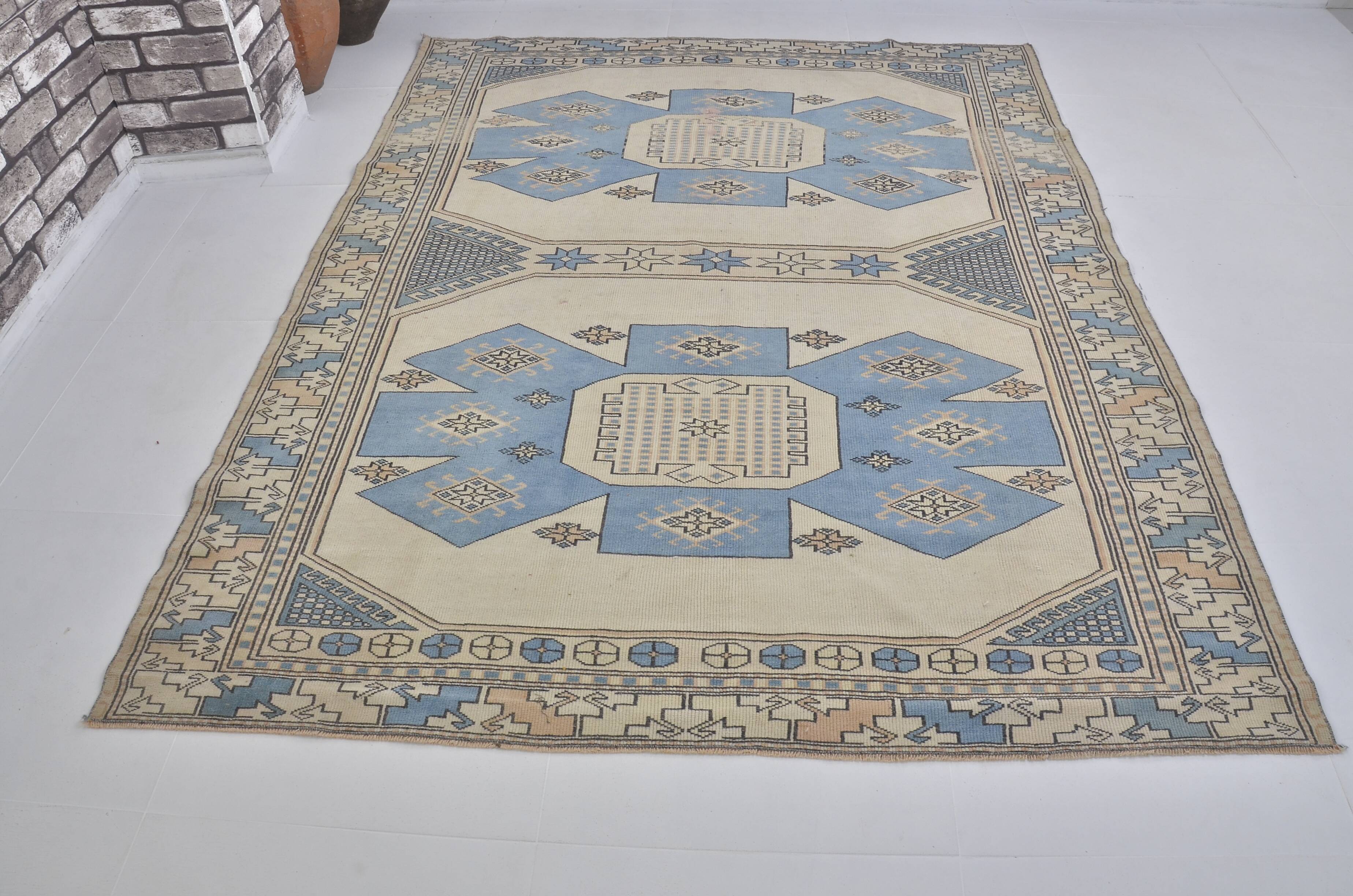 Floral Oushak Vintage Floor Carpet sku2291