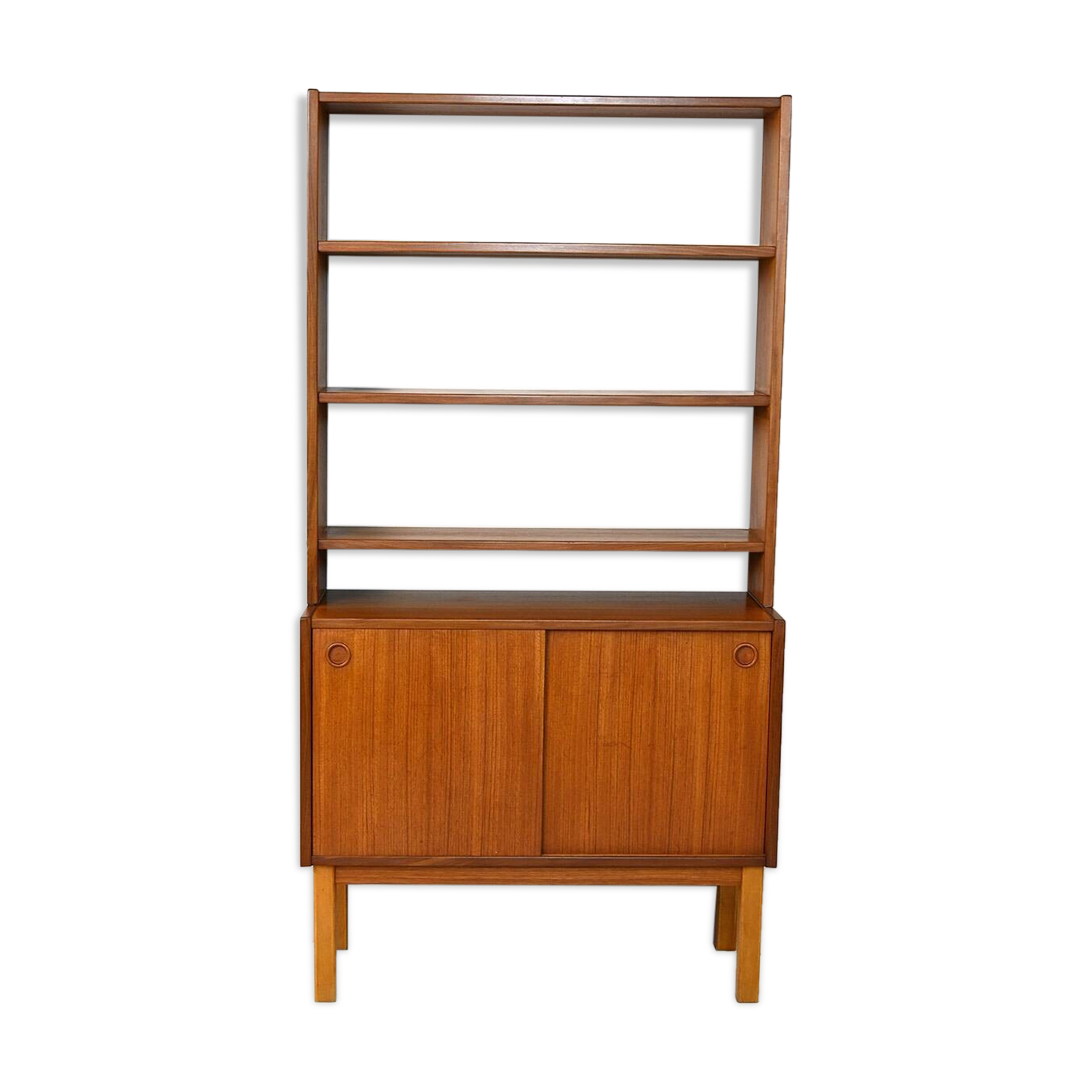 Bibliothèque scandinave avec armoire