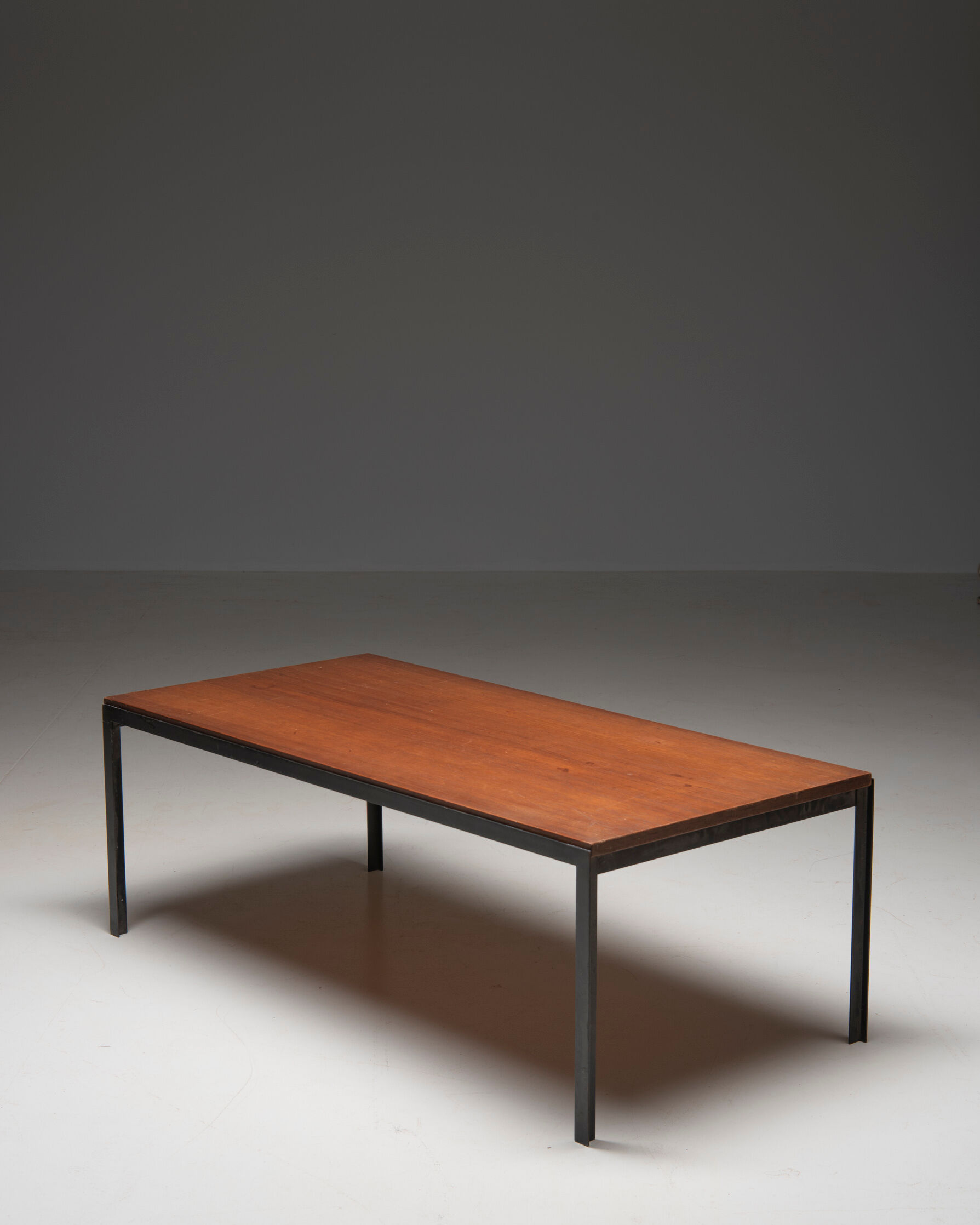 'T-angle' Low table in teak, designed by Florence Knoll for Knoll Int., 1950's