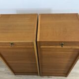 Pair of old curtain filing cabinets
