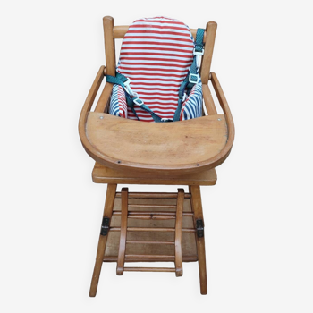 Chaise haute Baumann pour bébé vintage