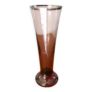 70s design purple glass vase