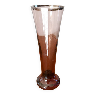 70s design purple glass vase