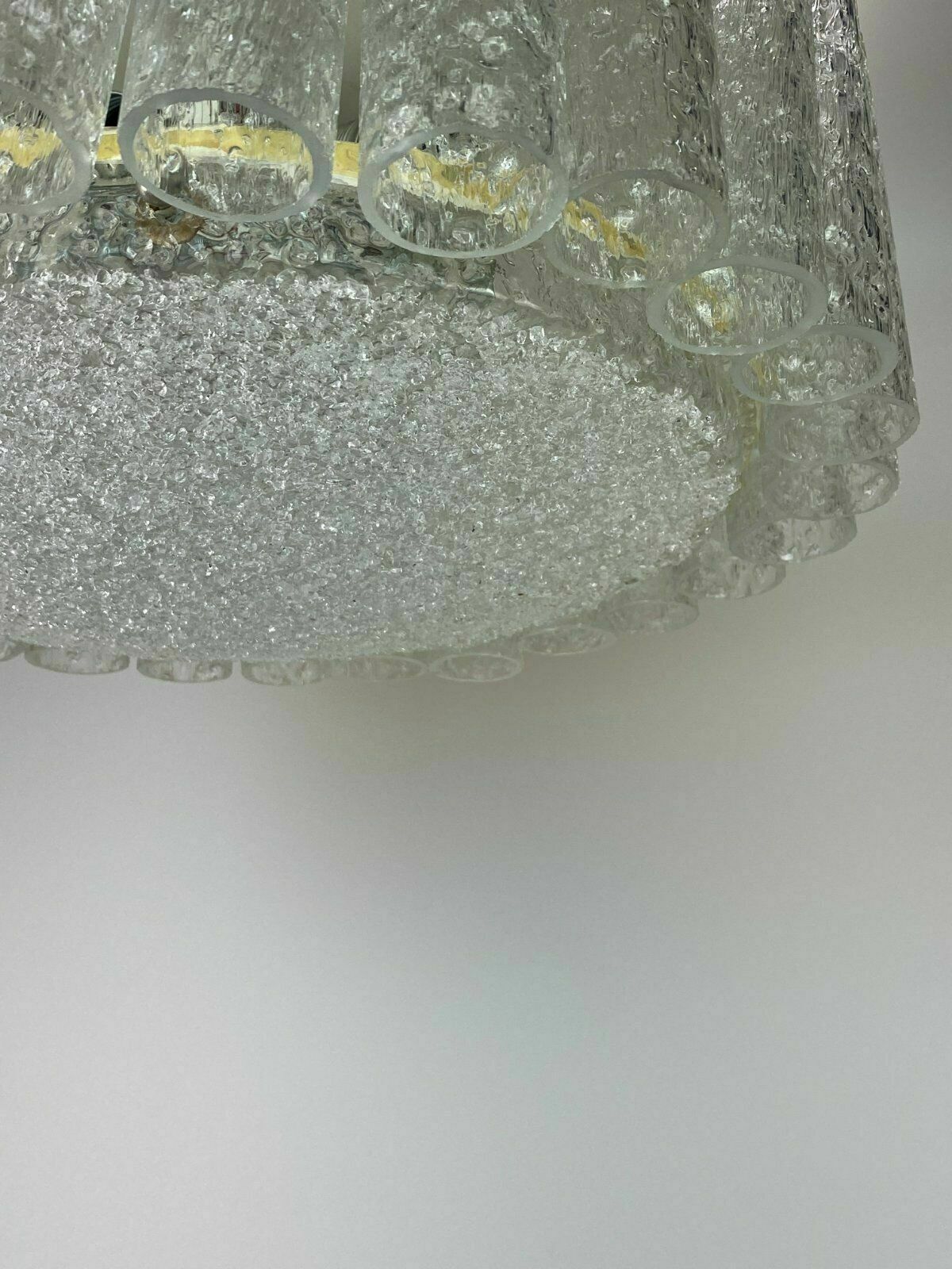 XL 60s 70s Chandelier Chandelier Doria Brass Glass Space Age Design 60s