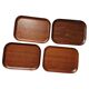 Set of Four Midcentury Serving Teak Trays Backman for Airlines, Finland, 19