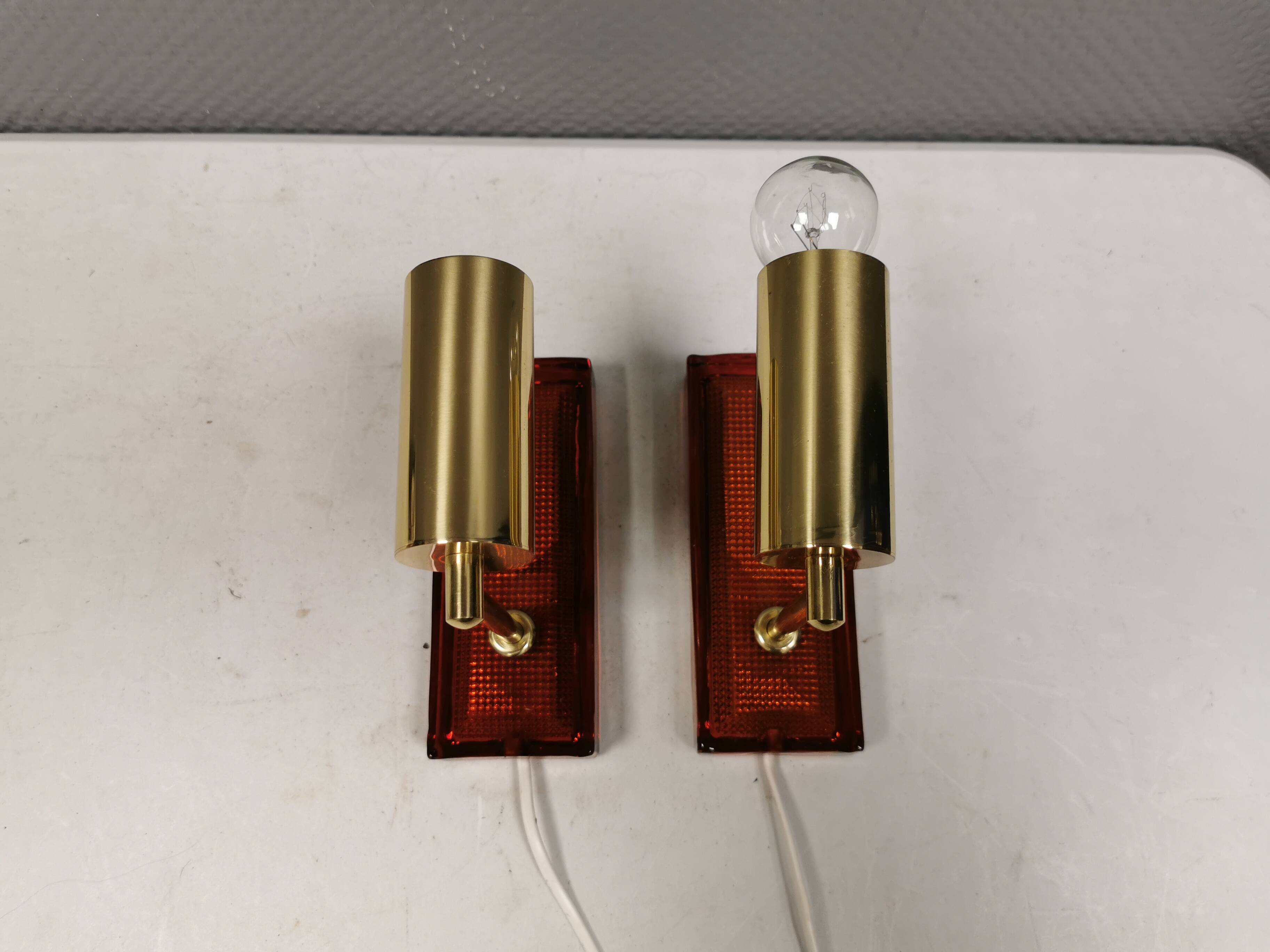 Appliques murales de la marque danoise Vitrika (fermée au début des années 1990)