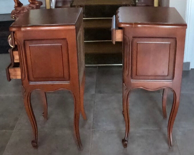 Pair of bedside tables in Louis XV style