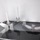 Pair of Peill & Putzler candlesticks, glass and metal, Germany, 1970
