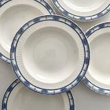 6 antique deep plates English ironstone Mintons Greenore