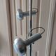 Vintage 70s floor lamp in chrome and aluminum reflector