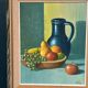 Original Swedish Oil on Canvas – 'Still Life with Fruits and Jug', Unknown Artist – Signed – Vintage and Framed – 52 × 44 cm (20.4" × 17.3")