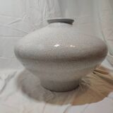 Large Art Deco vase in crackled earthenware