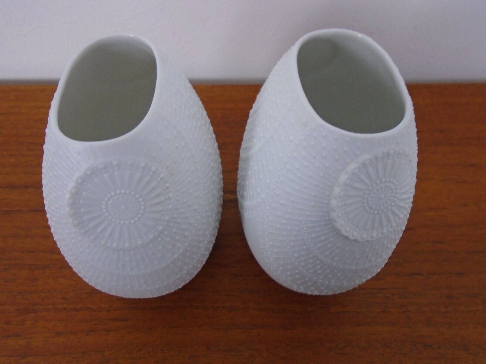 Mid-Century Op Art Vases by M. Frey for Kaiser, Germany, 1960s, Set of 2