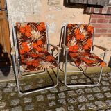 Paire de transat vintage