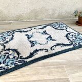 Bohemian pure wool blue rug 125x78cm