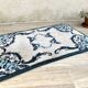 Bohemian pure wool blue rug 125x78cm