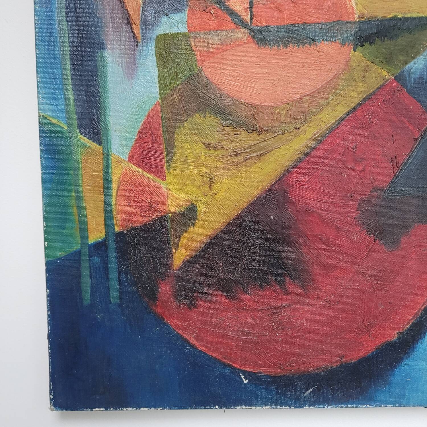 Old geometric painting painting year 1970