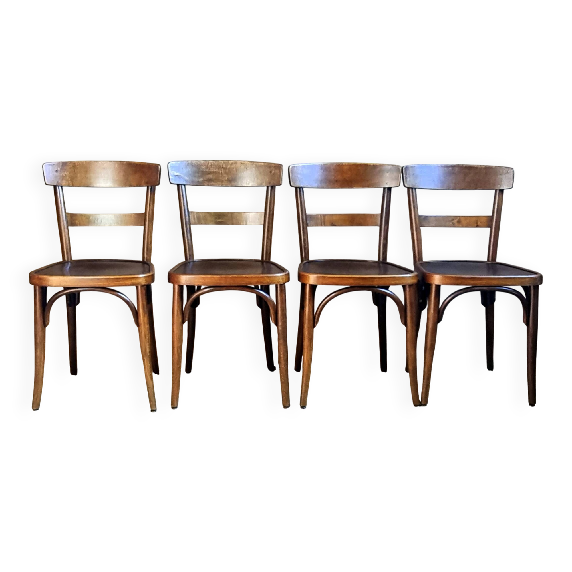 4 chaises bistro Horgen-Glaris Suisse années 30/40