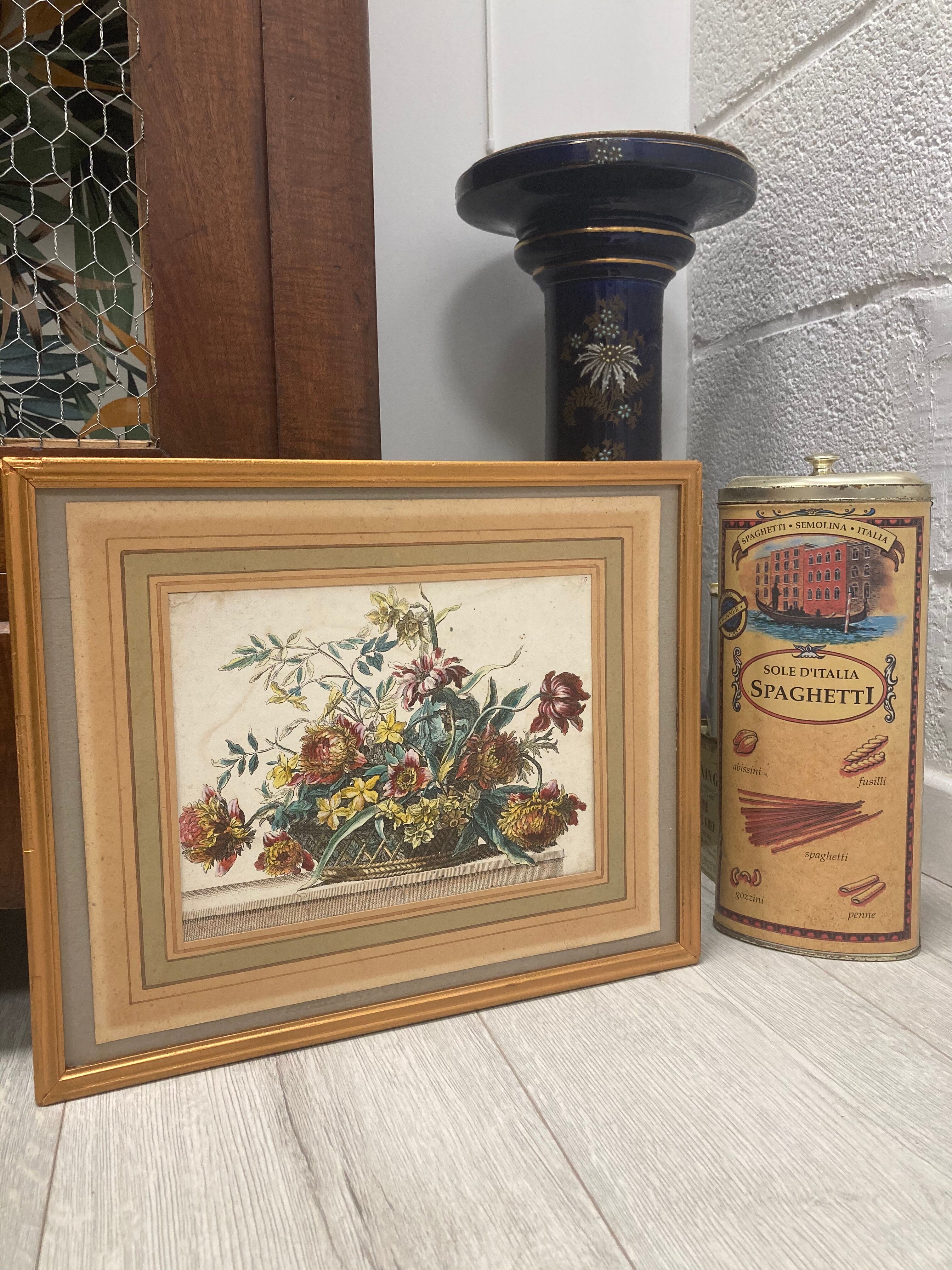 Pair of framed botanical boards