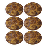 Set of 6 Sarreguemines oyster plates