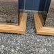 Paire de sellette miroirs et bois