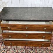 Commode Empire en acajou et dessus marbre XIXème