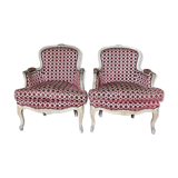 Paire de bergères de style Louis XV