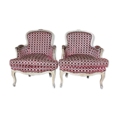 Paire de bergères de style Louis XV