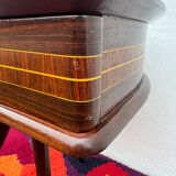 1950s half-moon tripod bedside table