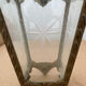 Paire de suspensions bronze et verre