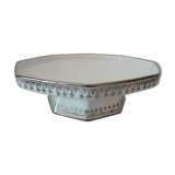 porcelain dish of white and silver limoges