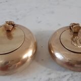 Duo of solid brass ashtrays 50s