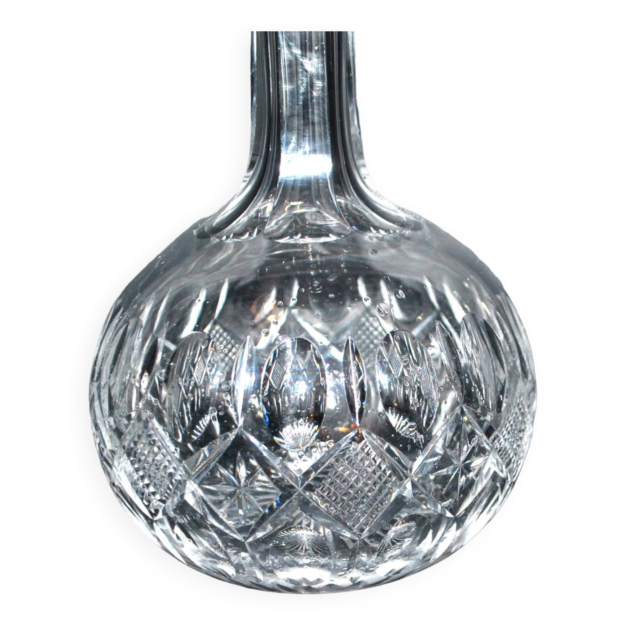 Saint-louis cut crystal carafe baccarat olive diamond bevel decoration 33 cm