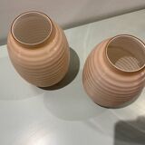Set of 2 pink vases