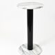 Table de piédestal / porte-plante postmoderne en marbre de Carrare blanc, Italie, années 1980