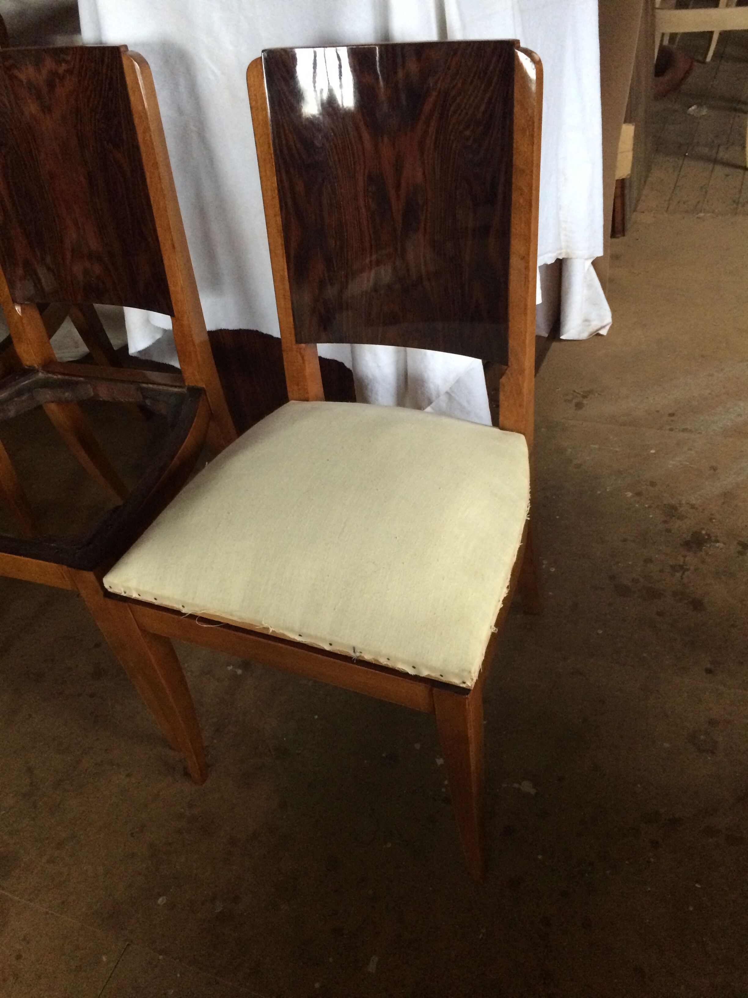 Set of eight Art Deco chairs in rosewood