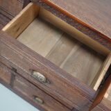 French Restored Oak Hardware Store Apothecary Cabinet, 1920/1930s