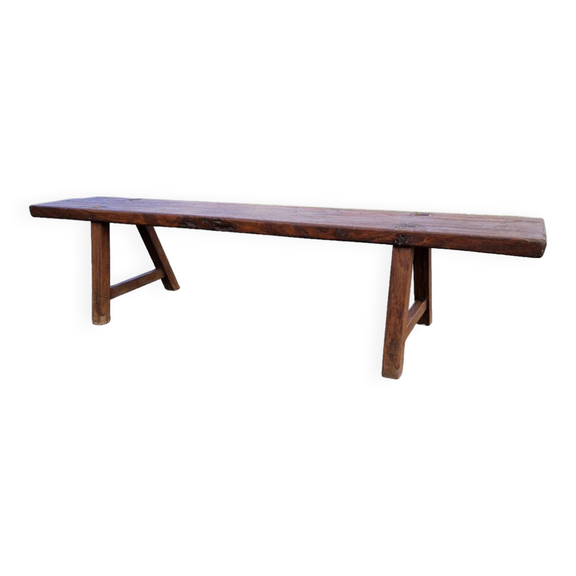 Solid oak bench